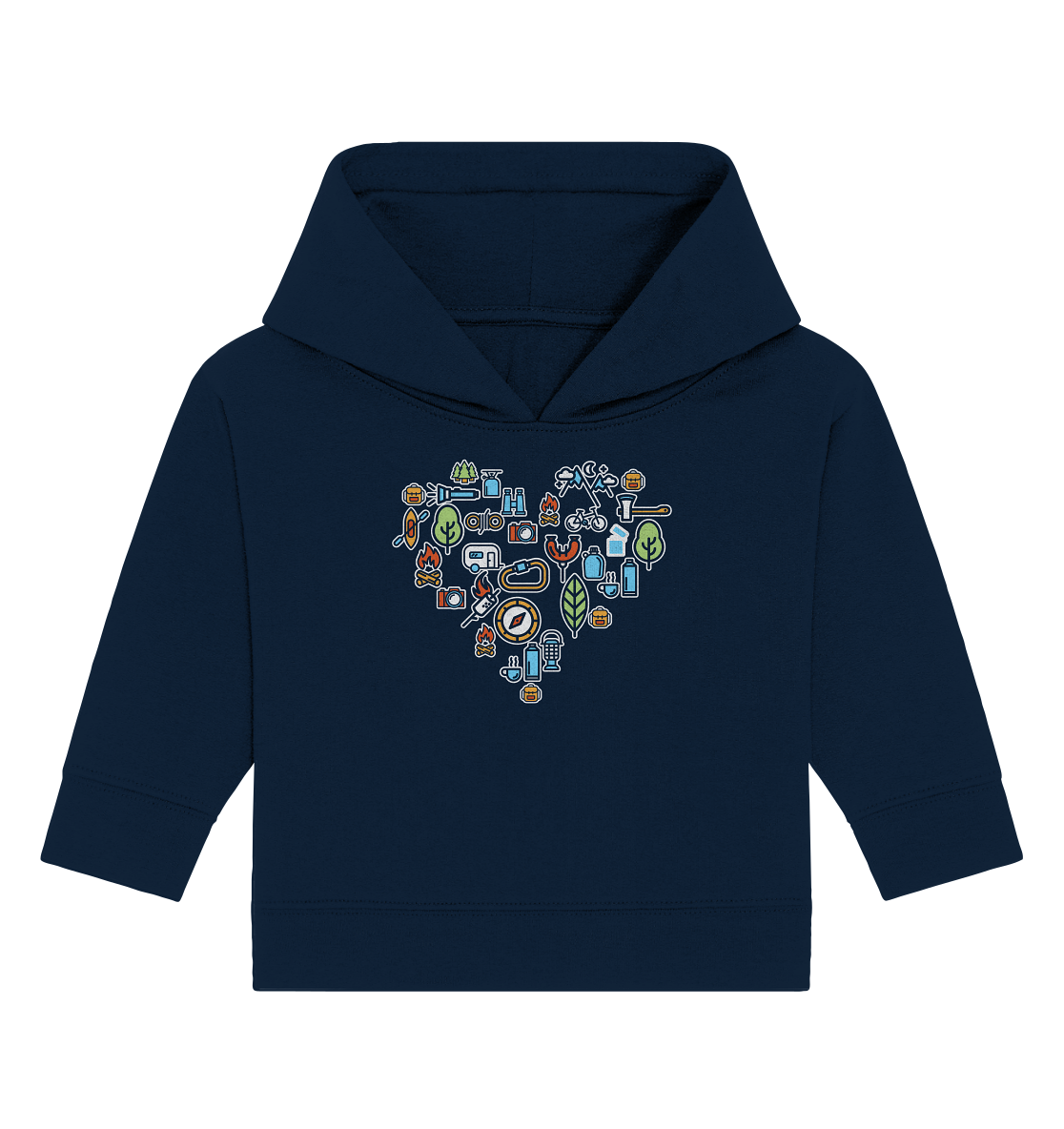 Camping Herz - Baby Organic Hoodie