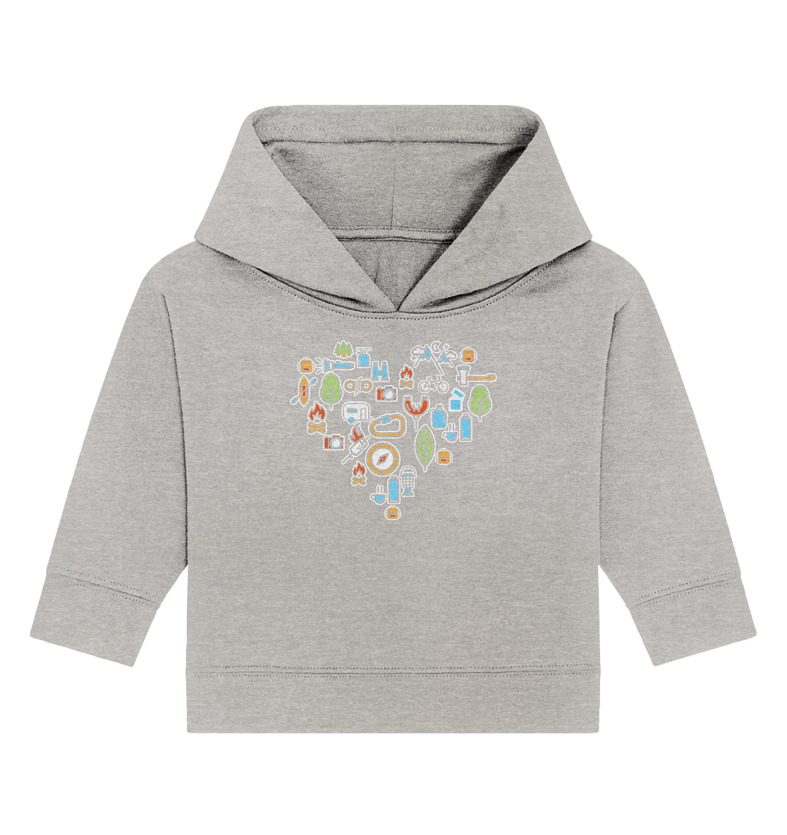 Camping Herz - Baby Organic Hoodie