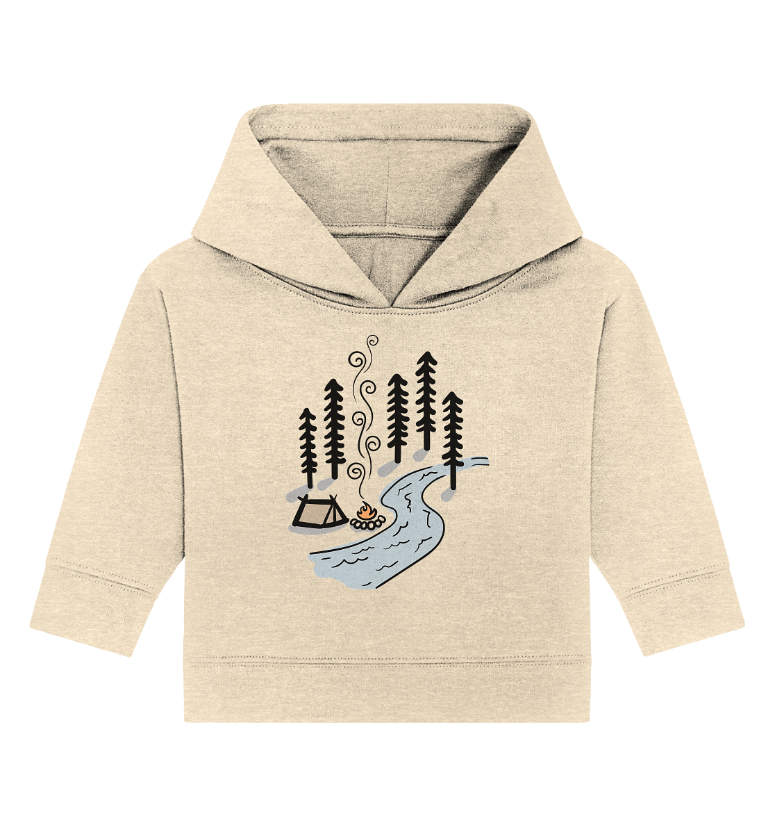 Zelt am Fluss - Baby Organic Hoodie