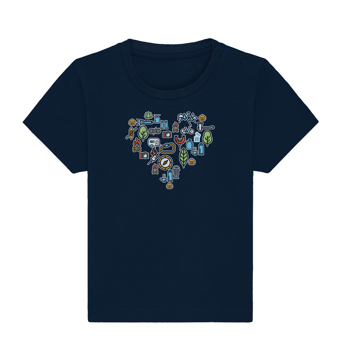 Camping Herz - Baby Organic Shirt