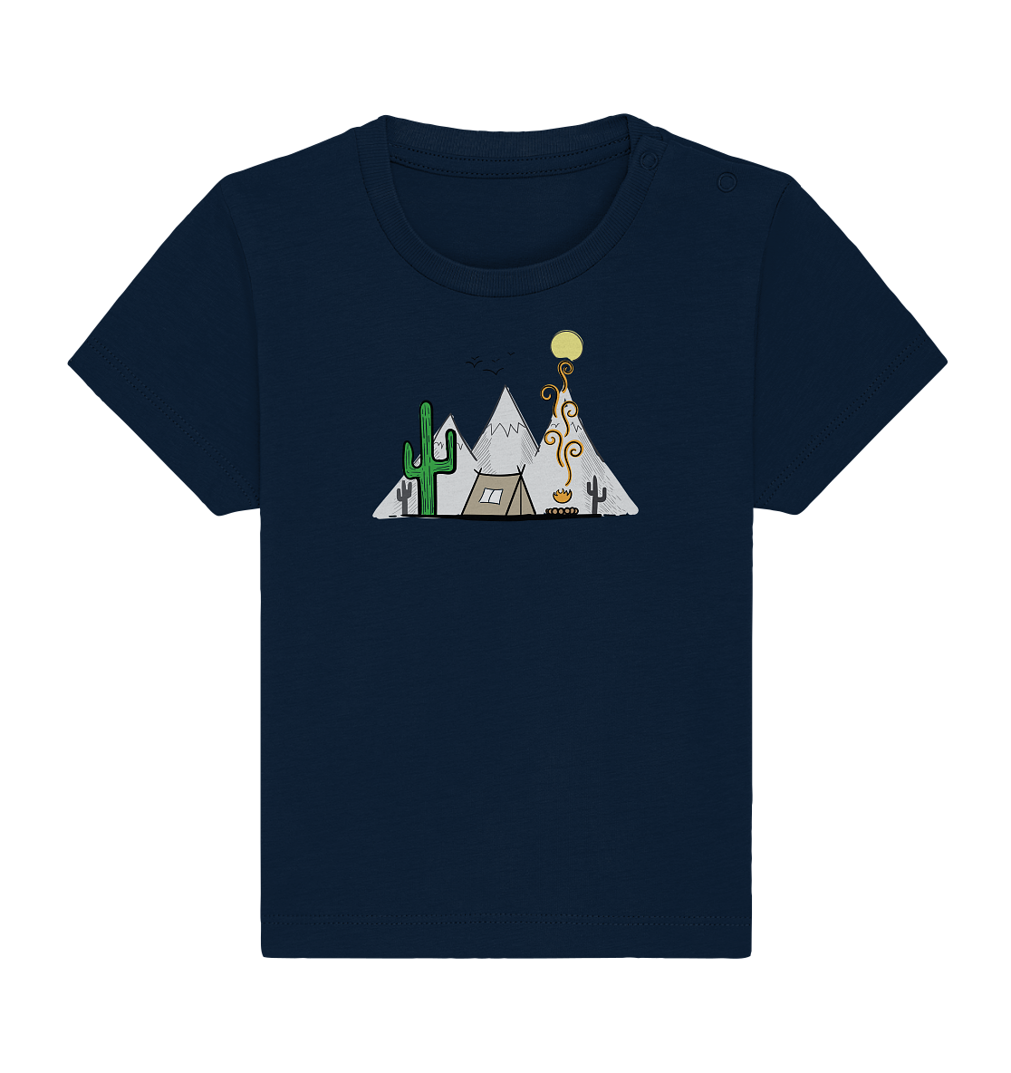 Camping in den Bergen - Baby Organic Shirt
