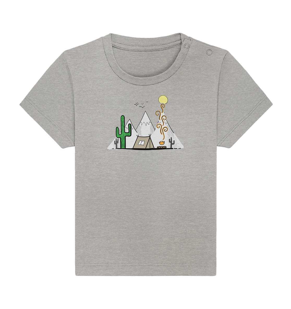 Camping in den Bergen - Baby Organic Shirt