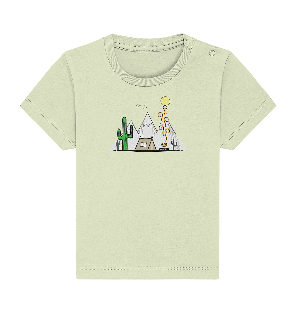Camping in den Bergen - Baby Organic Shirt