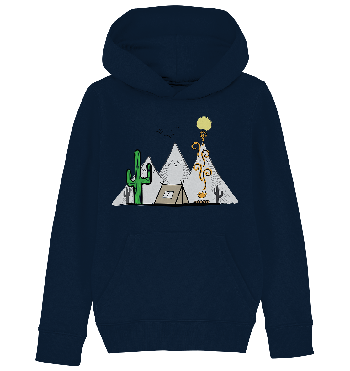 Camping in den Bergen - Kids Organic Hoodie