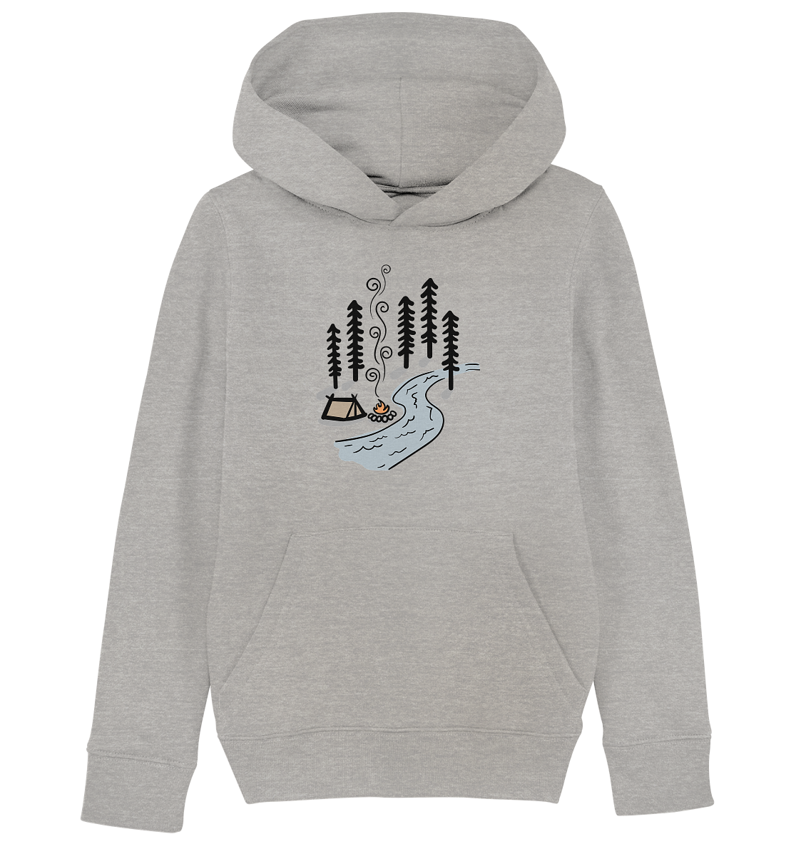 Zelt am Fluss - Kids Organic Hoodie