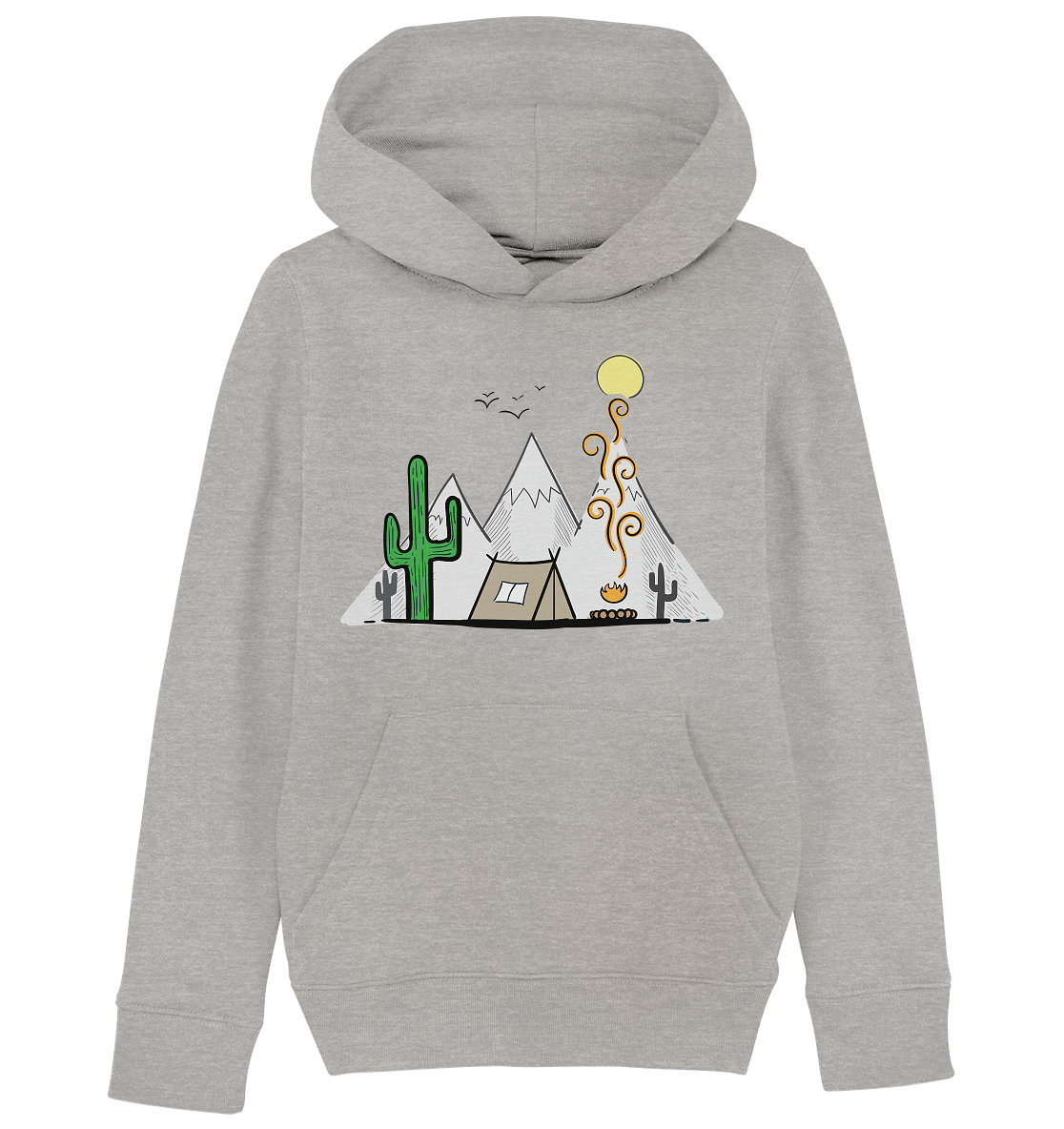 Camping in den Bergen - Kids Organic Hoodie