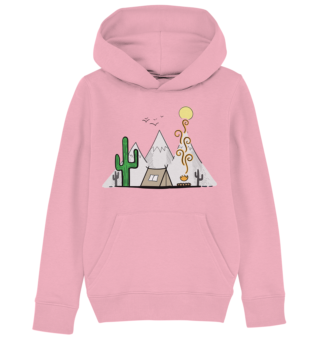 Camping in den Bergen - Kids Organic Hoodie