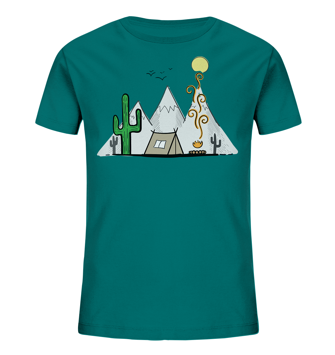 Camping in den Bergen - Kids Organic Shirt