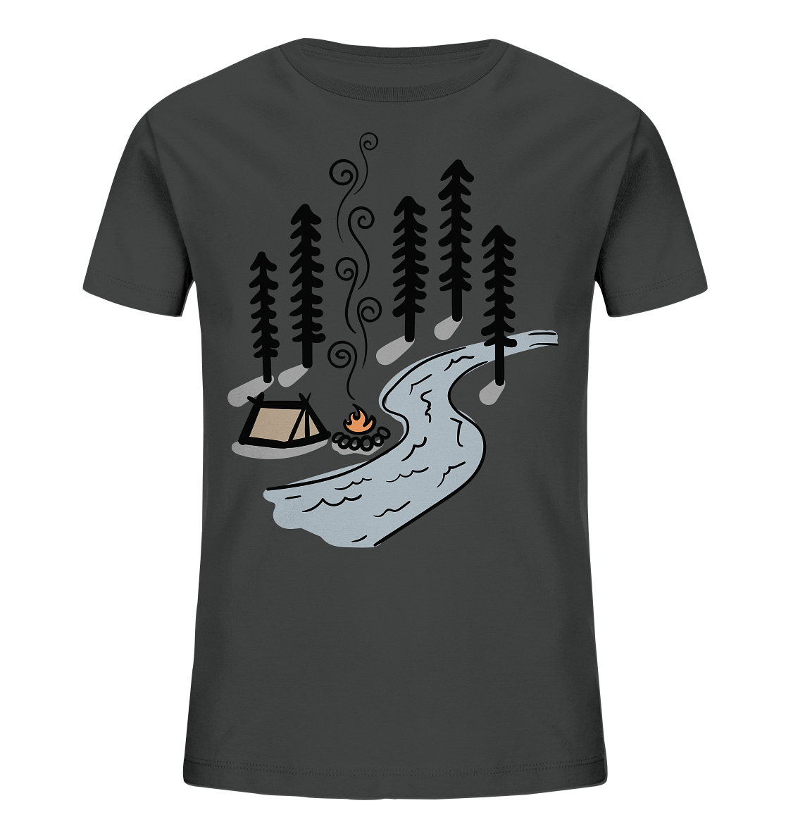 Zelt am Fluss - Kids Organic Shirt