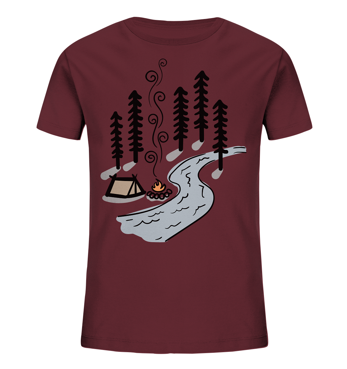Zelt am Fluss - Kids Organic Shirt