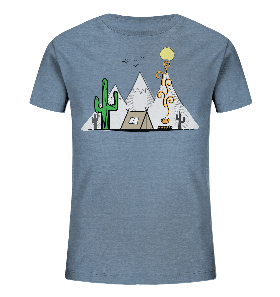 Camping in den Bergen - Kids Organic Shirt