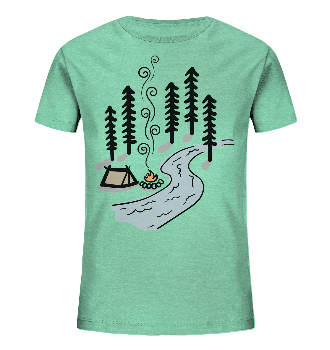 Zelt am Fluss - Kids Organic Shirt
