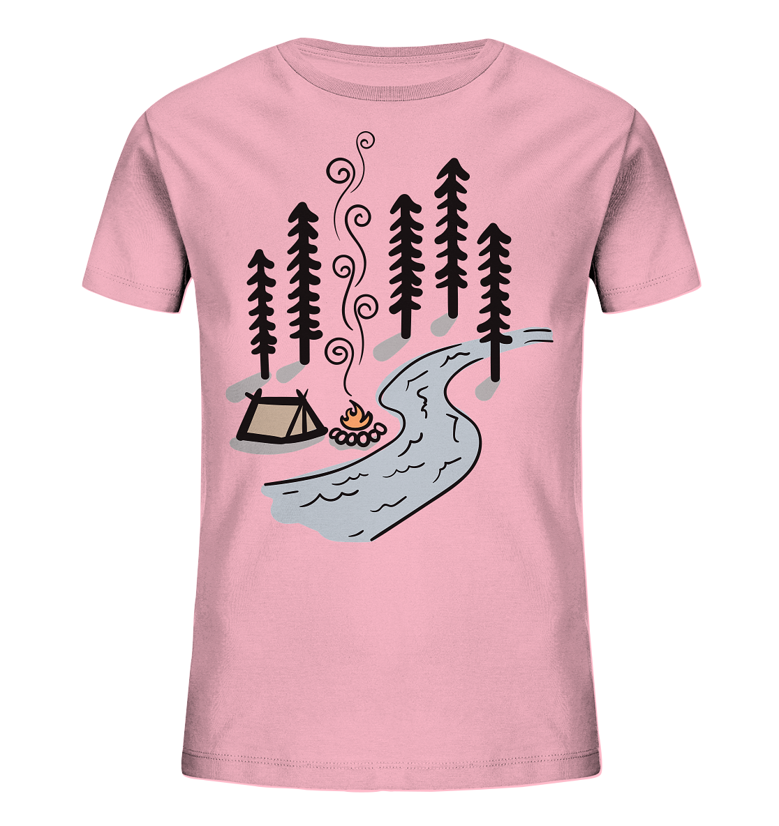 Zelt am Fluss - Kids Organic Shirt
