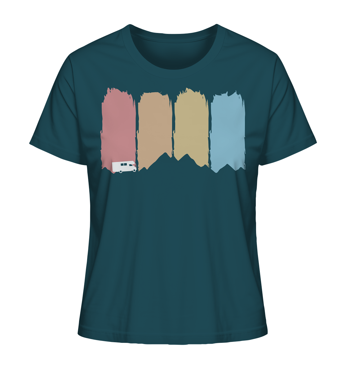 Farbige Berge - Ladies Organic Shirt