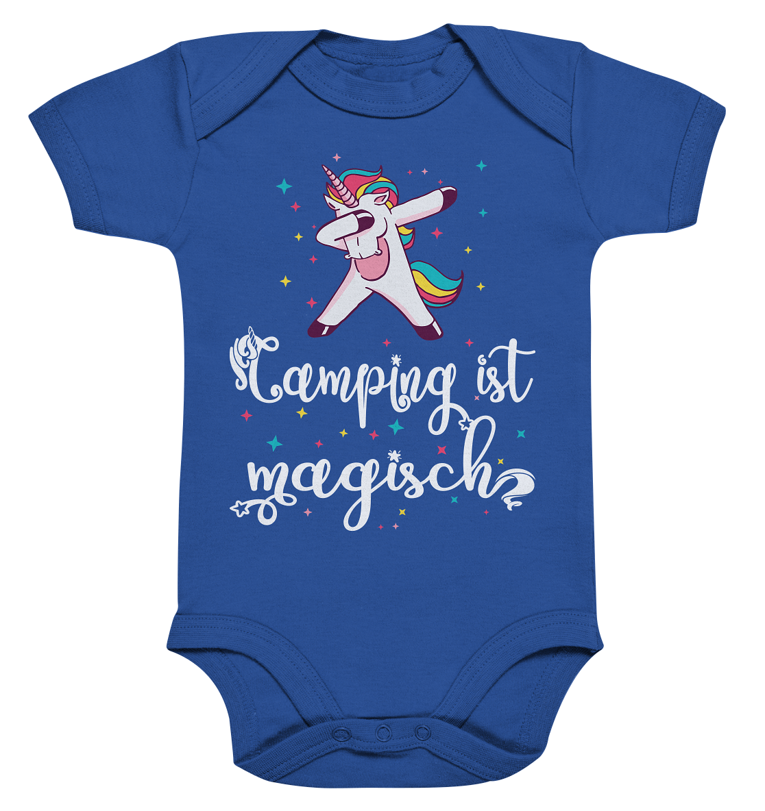 Camping ist magisch Einhorn - Organic Baby Bodysuite