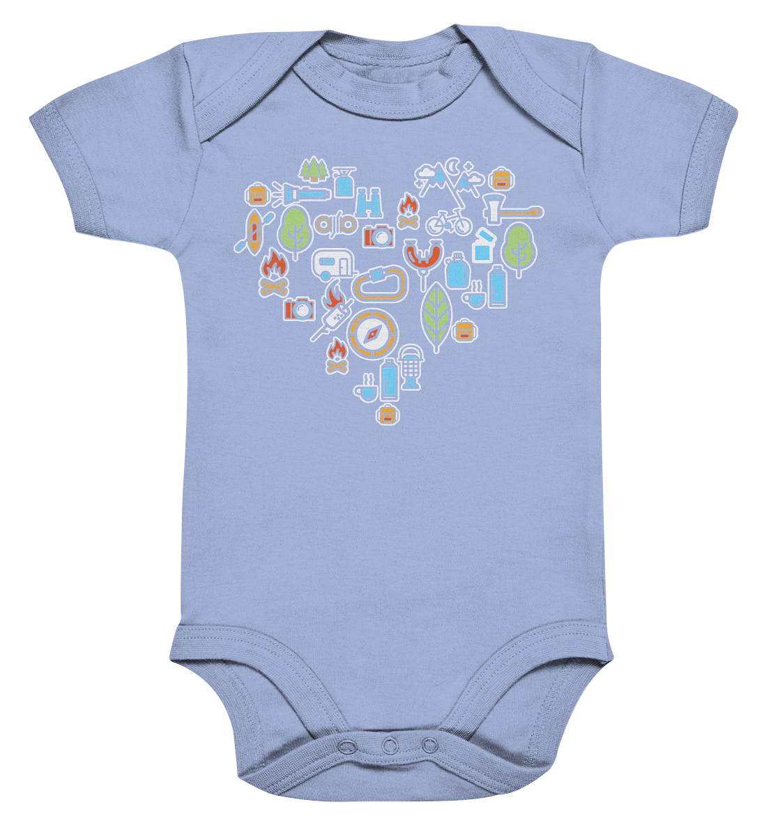 Camping Herz - Organic Baby Bodysuite