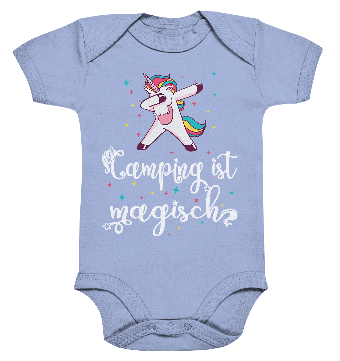 Camping ist magisch Einhorn - Organic Baby Bodysuite