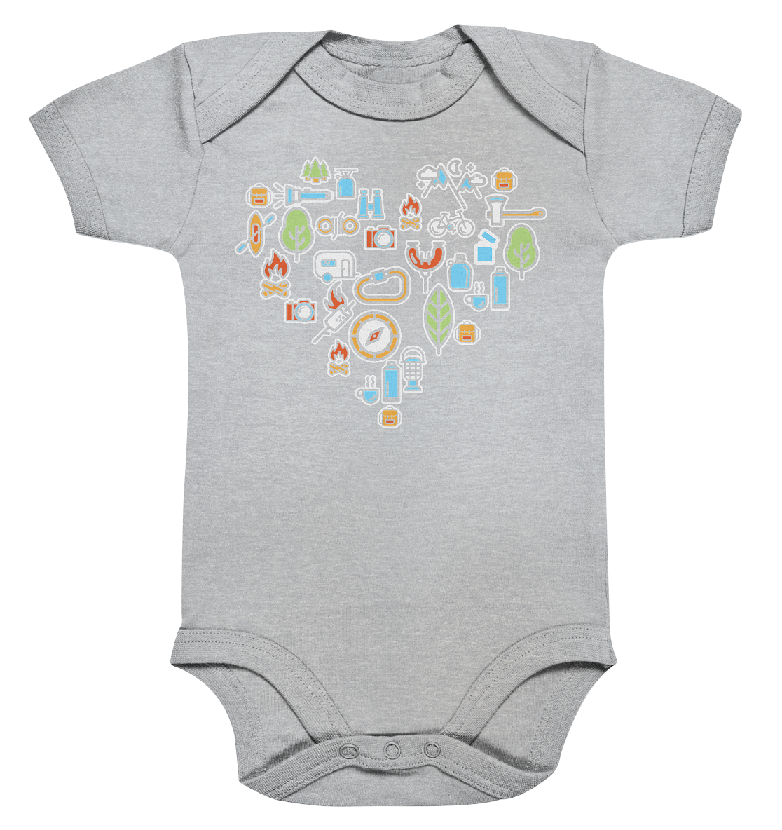 Camping Herz - Organic Baby Bodysuite