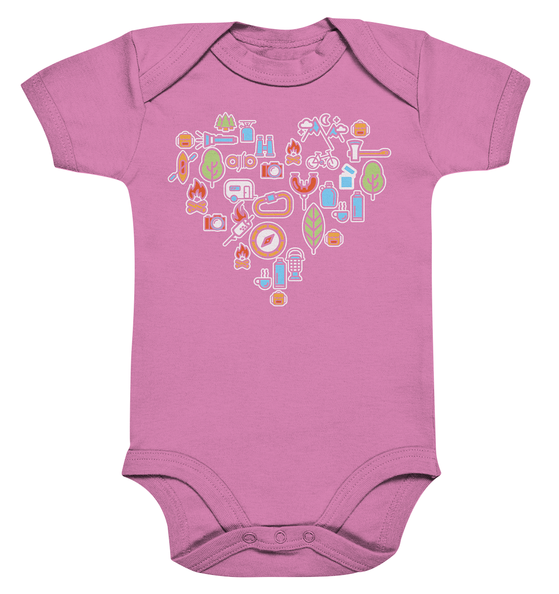 Camping Herz - Organic Baby Bodysuite