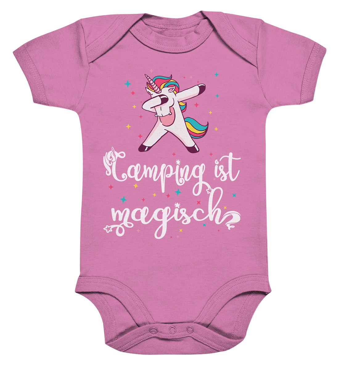 Camping ist magisch Einhorn - Organic Baby Bodysuite