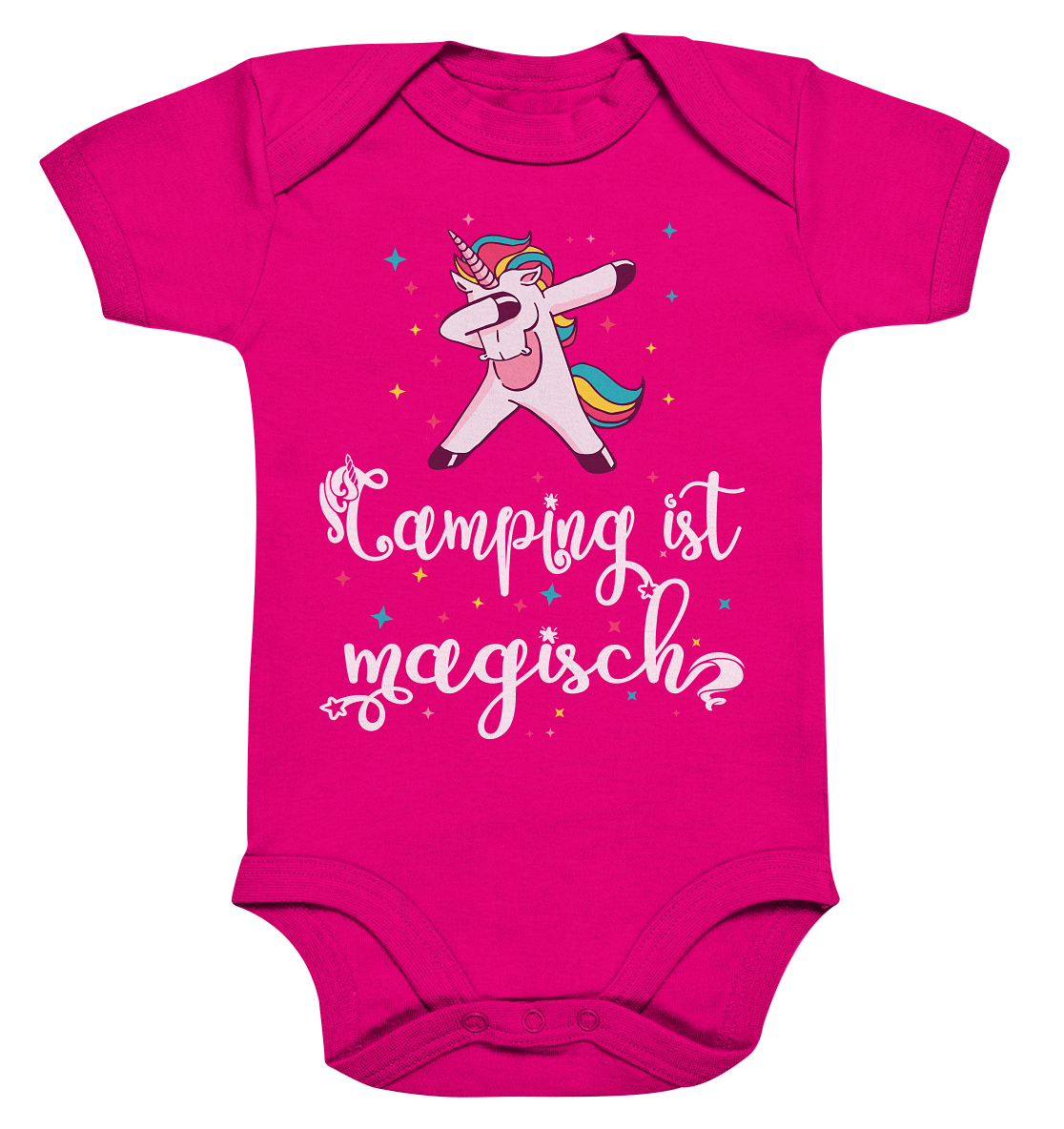 Camping ist magisch Einhorn - Organic Baby Bodysuite