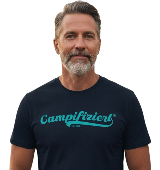 campifiziert® retro türkis - Organic Shirt