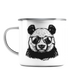 Campifiziert Panda - Emaille Tasse (Silber)