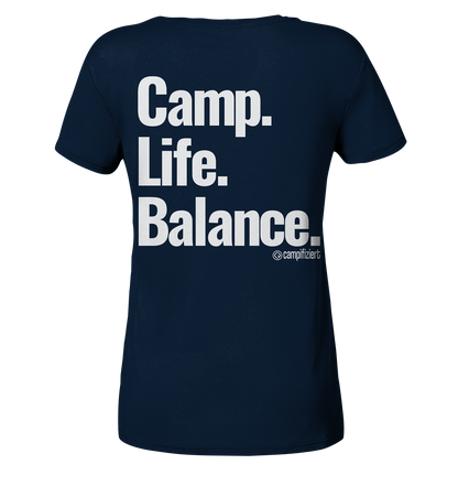 Camp.Life.Balance Backprint - Ladies Organic Shirt