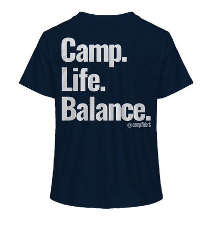 Camp.Life.Balance Backprint - Ladies Organic Shirt