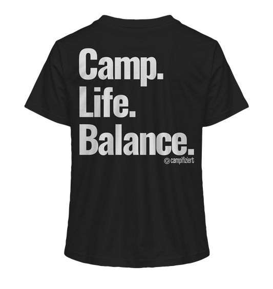 Camp.Life.Balance Backprint - Ladies Organic Shirt