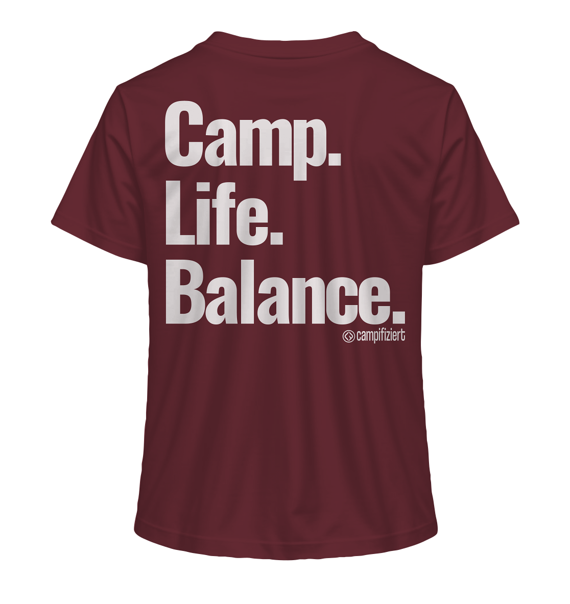 Camp.Life.Balance Backprint - Ladies Organic Shirt