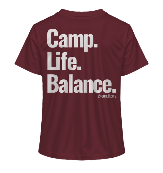 Camp.Life.Balance Backprint - Ladies Organic Shirt