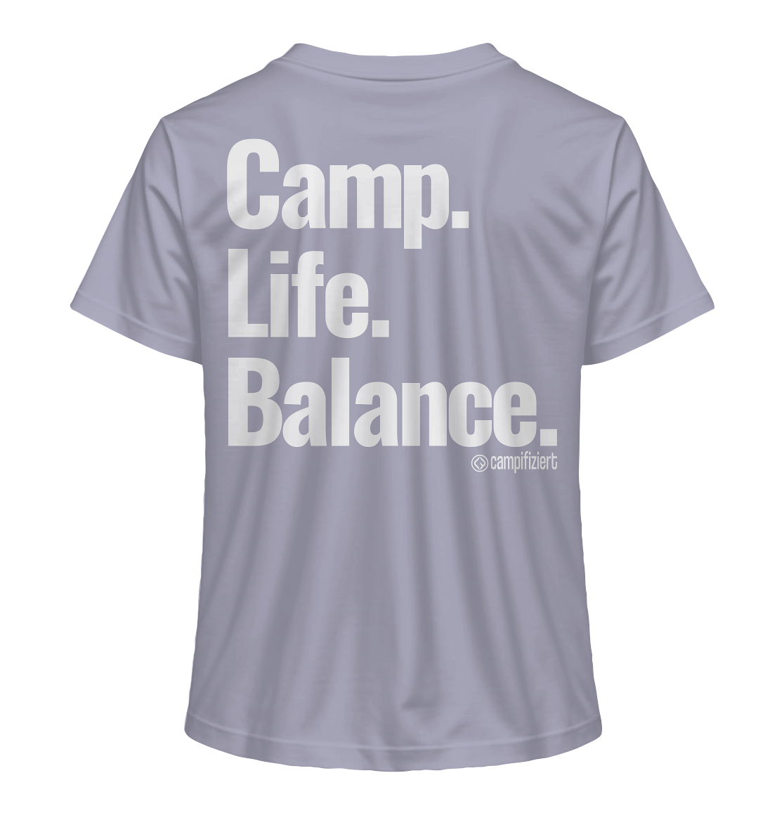 Camp.Life.Balance Backprint - Ladies Organic Shirt