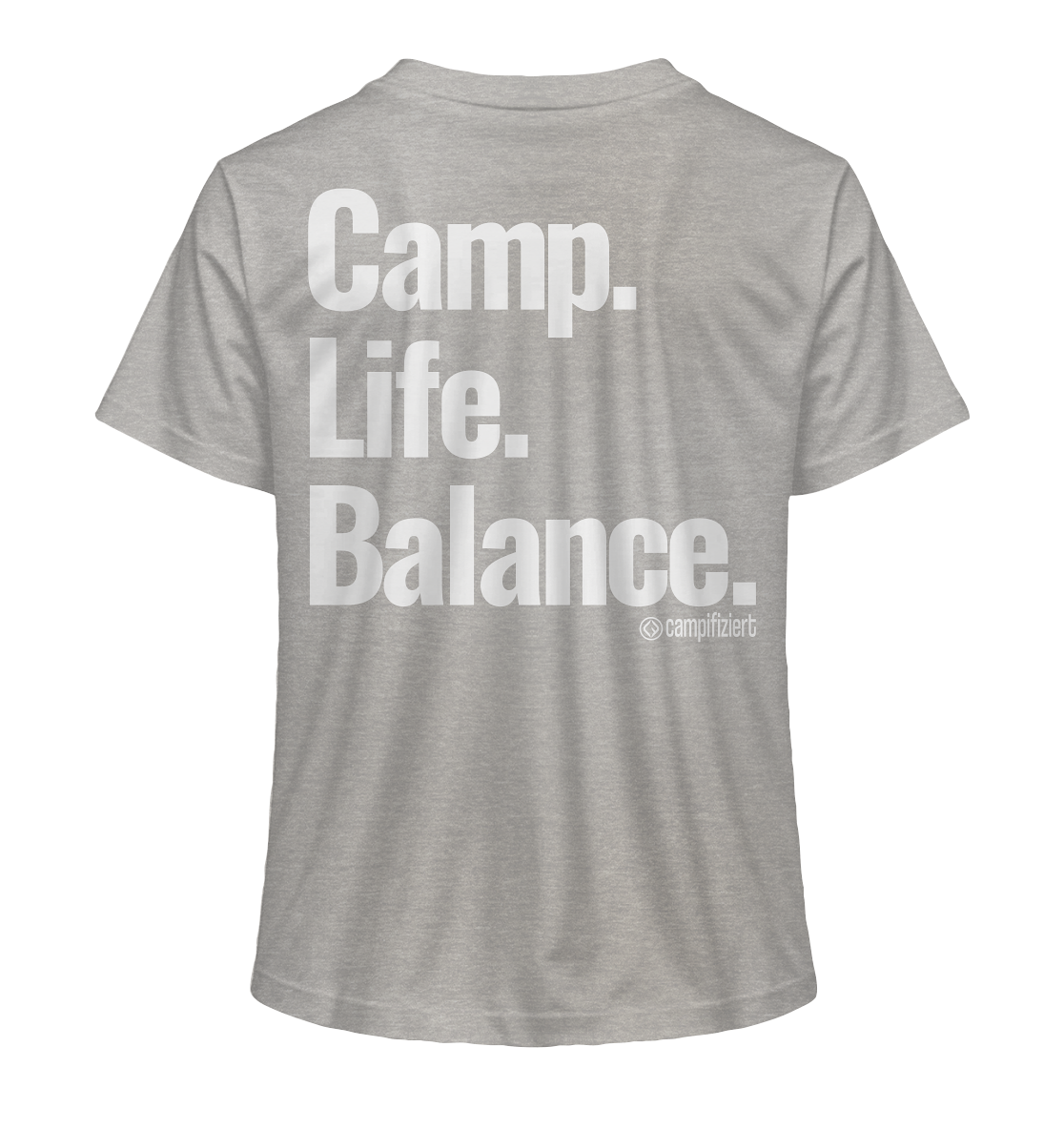 Camp.Life.Balance Backprint - Ladies Organic Shirt