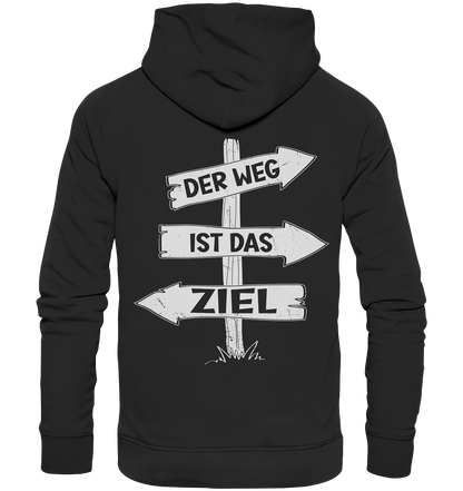 Der Weg ist das Ziel Backprint - Organic Basic Hoodie