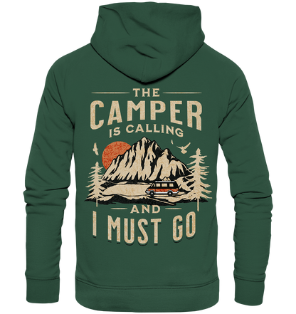 Camper is calling Rückenprint - Organic Basic Hoodie