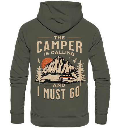 Camper is calling Rückenprint - Organic Basic Hoodie