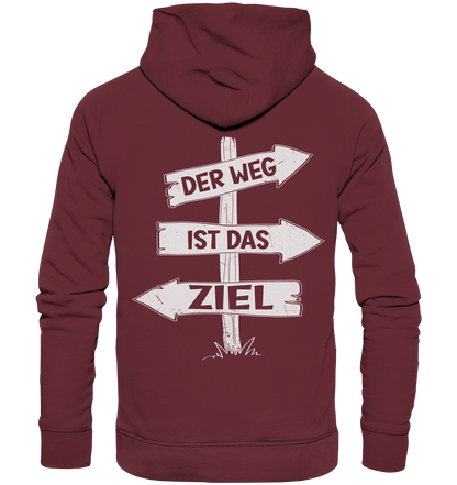 Der Weg ist das Ziel Backprint - Organic Basic Hoodie