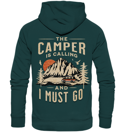 Camper is calling Rückenprint - Organic Hoodie