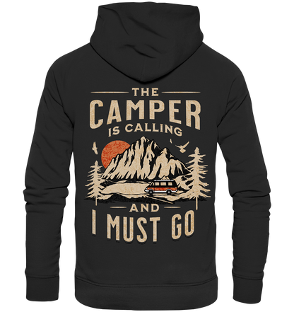 Camper is calling Rückenprint - Organic Hoodie