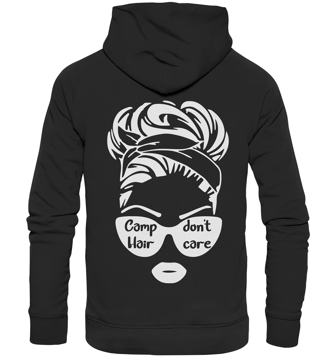 Camp Hair backprint - Organic Hoodie