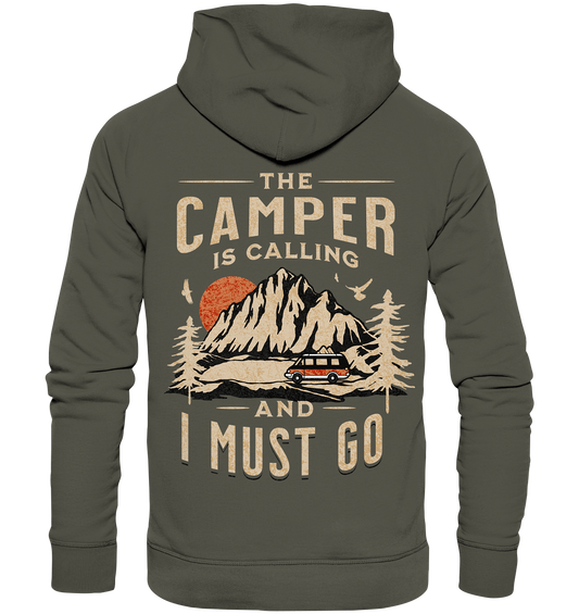 Camper is calling Rückenprint - Organic Hoodie