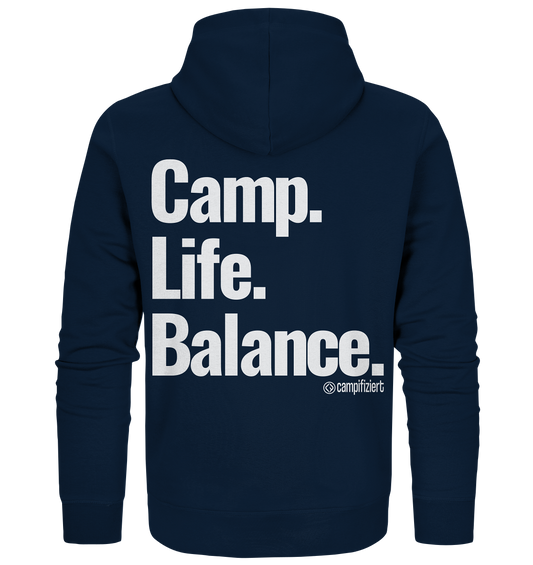 Camp.Life.Balance Backprint - Organic Zipper