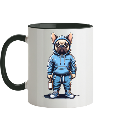 Camping Bulldogge - Tasse zweifarbig