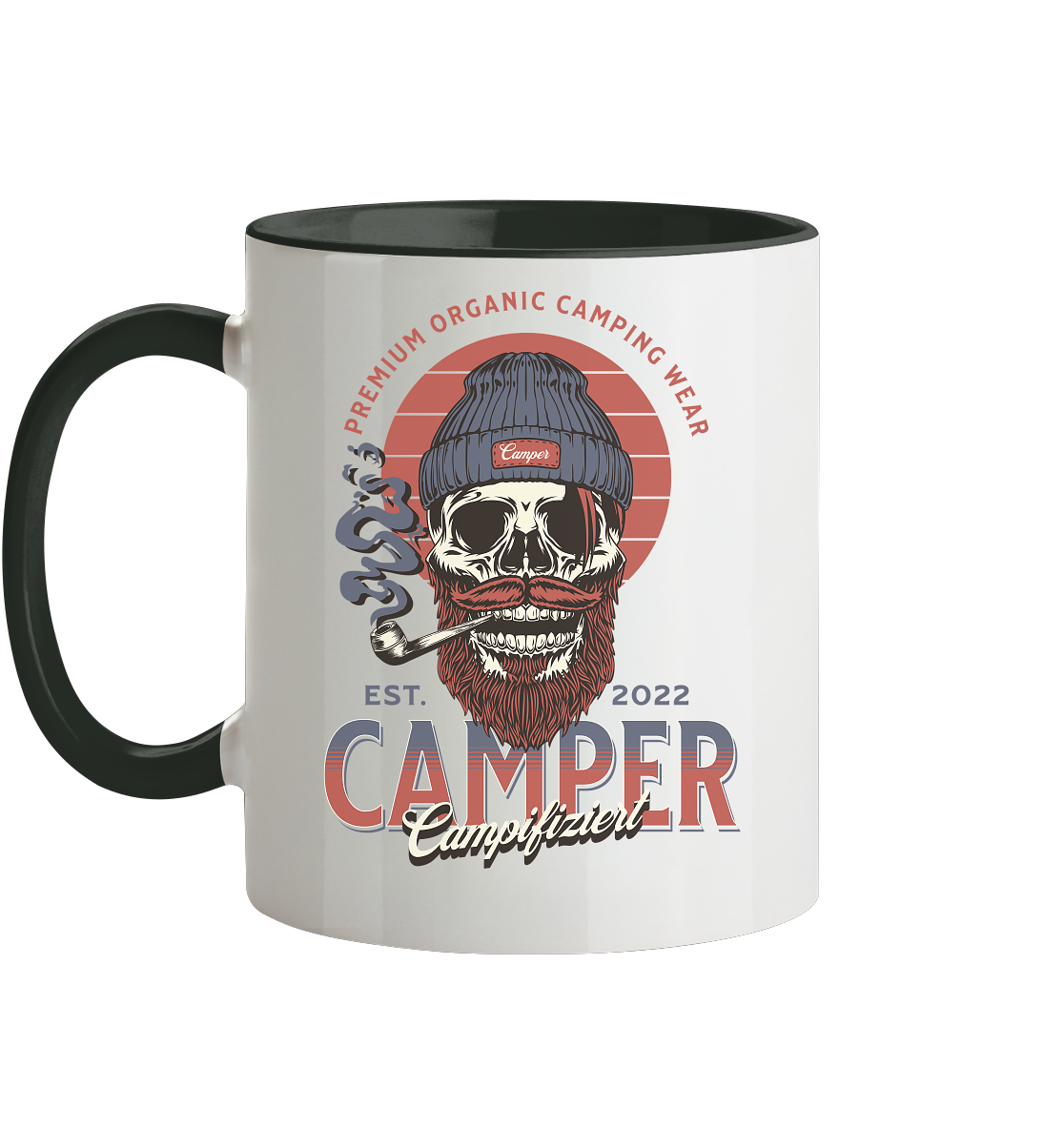 campifiziert beard skull - Tasse zweifarbig