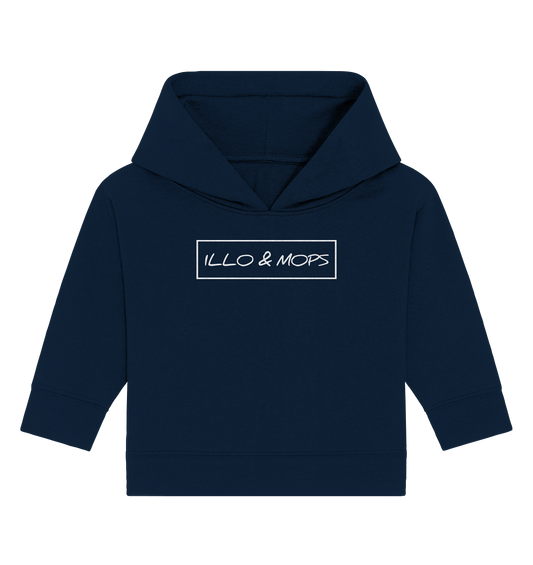 Illo & Mops (weiße schrift) - Baby Organic Hoodie