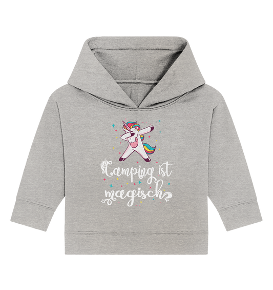 Camping ist magisch Einhorn - Baby Organic Hoodie