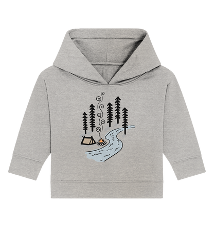 Zelt am Fluss - Baby Organic Hoodie