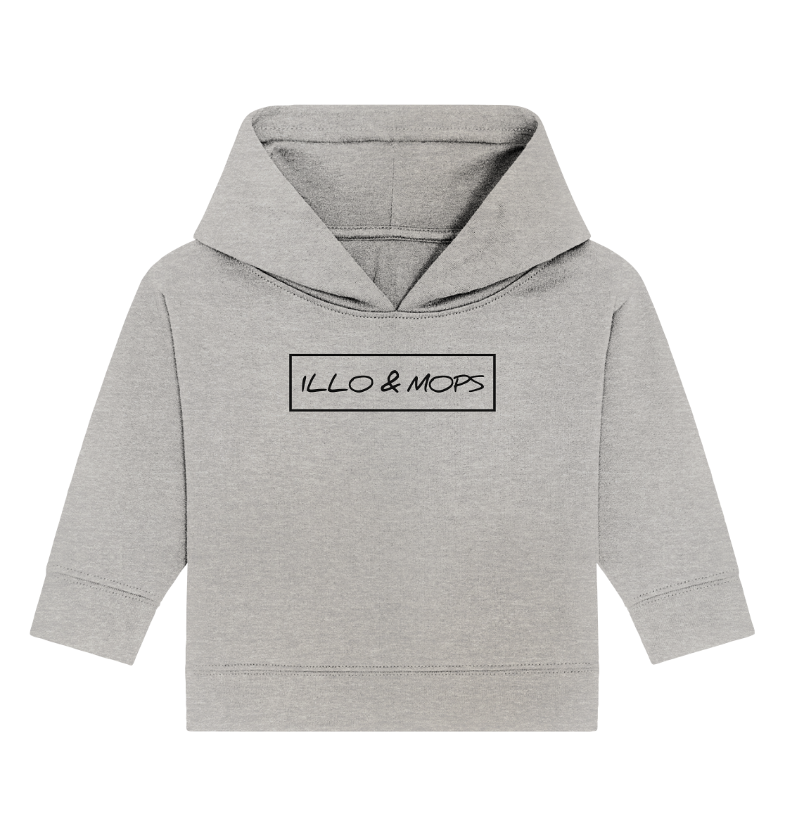 Illo & Mops (schwarze schrift)  - Baby Organic Hoodie