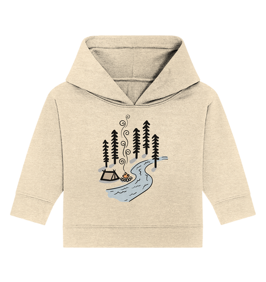 Zelt am Fluss - Baby Organic Hoodie